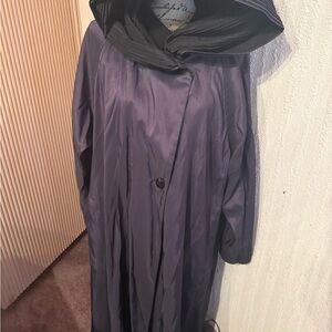 Elegant Purple Hooded Coat